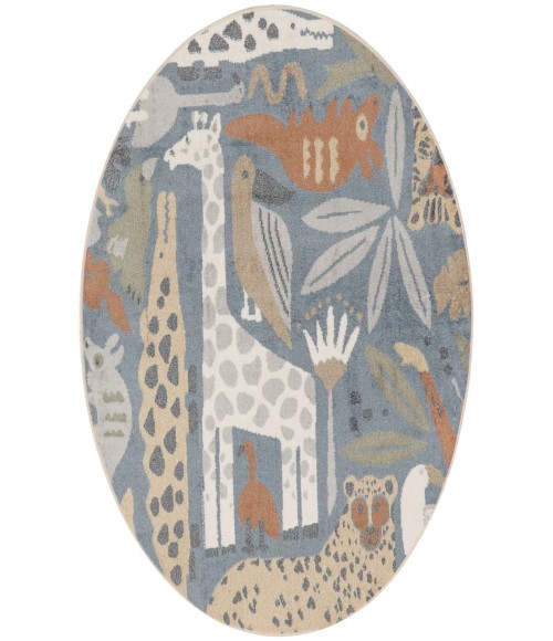 Nourison Astra Machine Washable Multicolor ASW01 4 ft. Round Rug