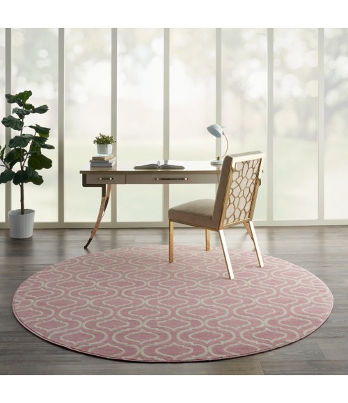 Nourison Jubilant Round Area Rug JUB19-Pink