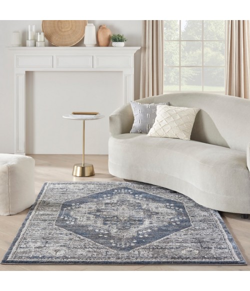 Kathy Ireland American Manor Area Rug AMR02 Blue 5'3" x 7'3"