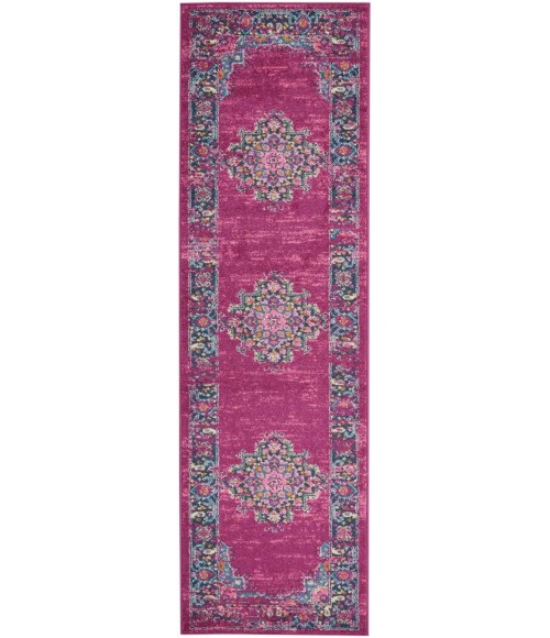 Nourison Passion Runner Area Rug PSN03-Fuchsia