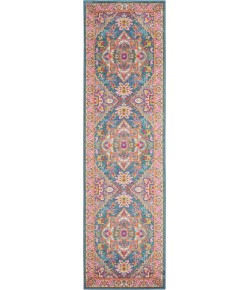 Nourison Home Passion PSN20 Teal Multicolor 2 ft. 2 in. X 10 ft. Area Rug