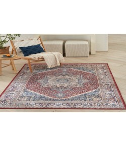 Nourison Vintage Home Red Blue VNH01 5 ft. X 7 ft. Rectangle Rug