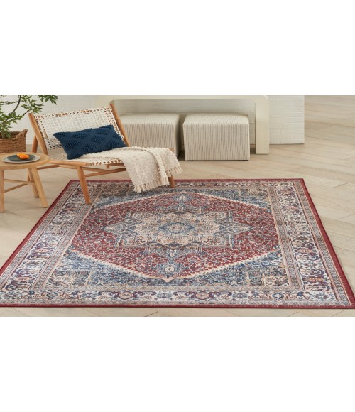 Nourison Vintage Home Red Blue VNH01 5 ft. X 7 ft. Rectangle Rug