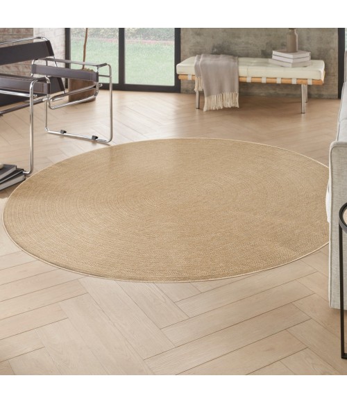 Nourison Tulum Taupe Ivory TLM04 8 ft. X Round Rug
