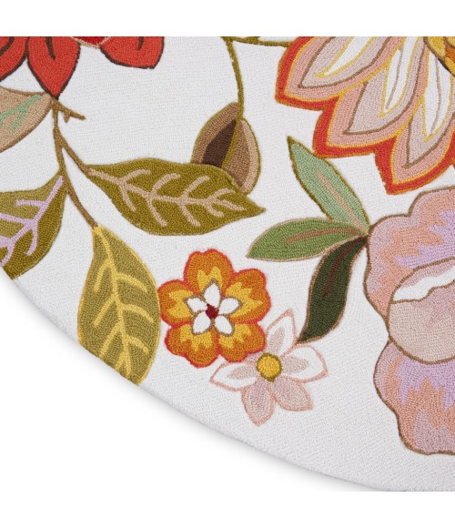 Nourison FANTASY Area Rug Nourison Fantasy Round Area Rug FA18-Ivory
