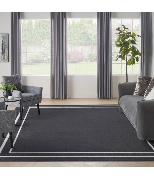 Nourison Nourison Essentials Area Rug Nourison Nourison Essentials Area Rug NRE02 Black Ivory
