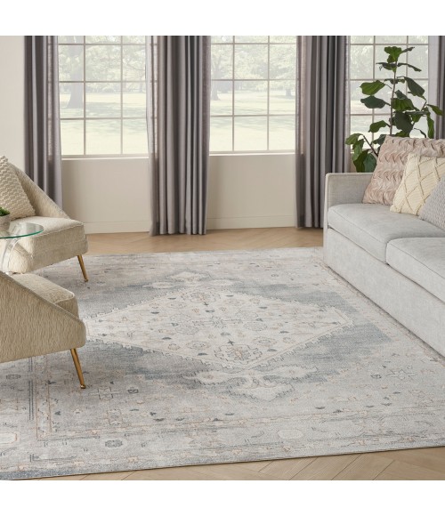 Nourison Astra Machine Washable Area Rug Nourison Astra Machine Washable Area Rug ASW11 Light Blue