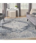 Nourison Astra Machine Washable Area Rug Nourison Astra Machine Washable Area Rug ASW11 Blue/Ivory