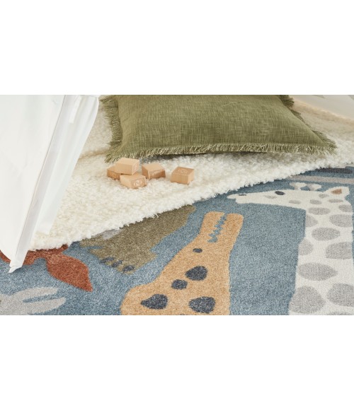 Nourison Astra Machine Washable Multicolor ASW01 4 ft. Round Rug