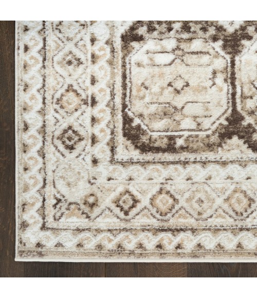 Nourison Dekor Ivory Brown DEK01 7 ft. 10 in. X 9 ft. 10 in. Rect. Rug