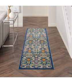 Nourison Home Allur ALR03 Navy Multicolor 2 ft. 3 in. X 7 ft. 6 in. Area Rug