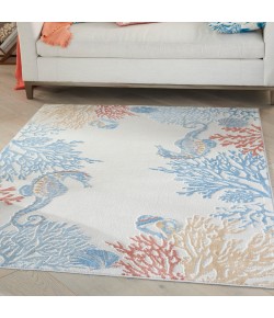 Nourison Seaside - Sds03 Ivory Multicolor Area Rug 5 ft. 3 in. X 7 ft. 3 in. Rectangle