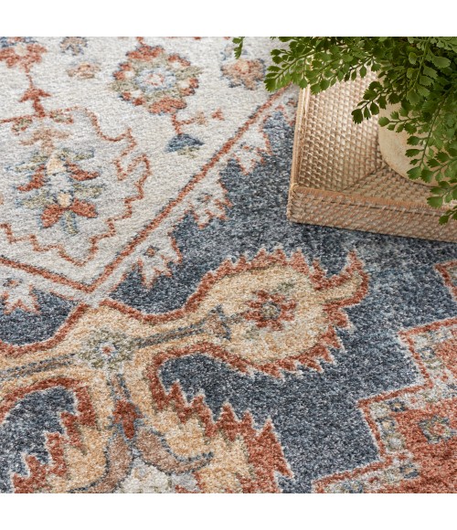 Nourison Astra Machine Washable Area Rug ASW11 Denim Multi