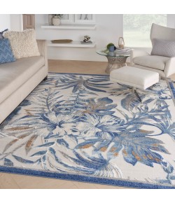Nourison Seaside - Sds02 Ivory Blue Area Rug 7 ft. 10 in. X 9 ft. 10 in. Rectangle