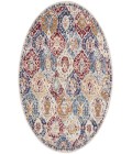 Nourison Grafix Blue Multicolor GRF31 5 ft. 3 in. Round Rug