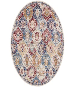 Nourison Grafix Blue Multicolor GRF31 5 ft. 3 in. Round Rug