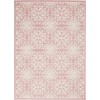 Nourison Jubilant - Jub06 Ivory Pink Area Rug 5 ft. 3 X 7 ft. 3 Rectangle