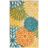 Nourison Aloha Turquoise/Multicolor ALH05 3 ft. X 5 ft. Rectangle Rug