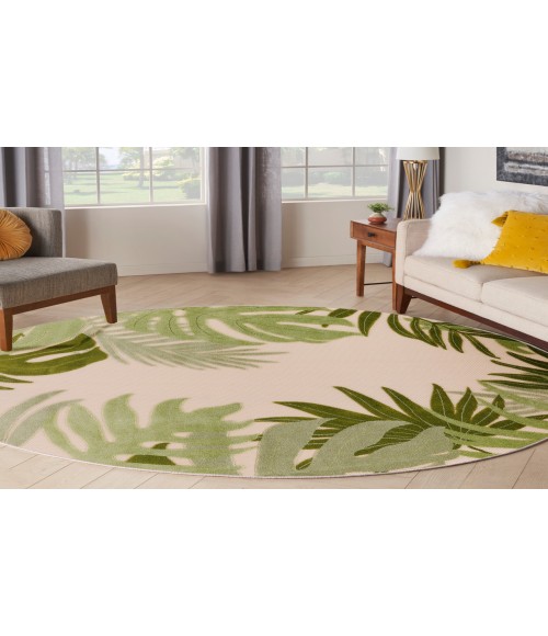 Nourison Aloha Ivory Green ALH40 7 ft. 10 in. Round Rug