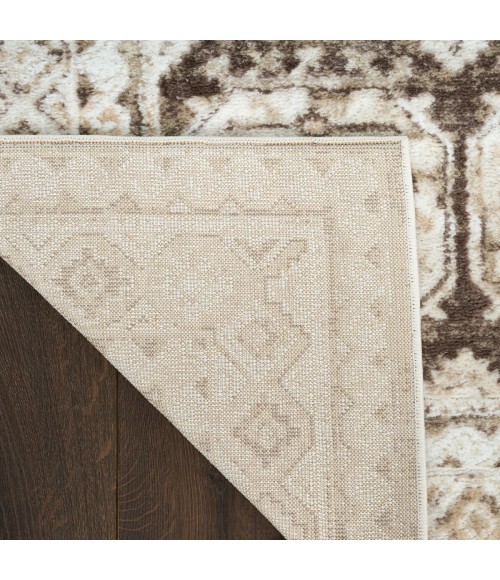 Nourison Dekor Ivory Brown DEK01 7 ft. 10 in. X 9 ft. 10 in. Rect. Rug