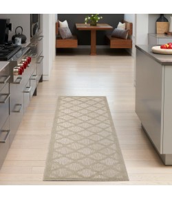 Nourison Home Easy Care Cream NES01 2 ft. X 6 ft. Rectangle Rug