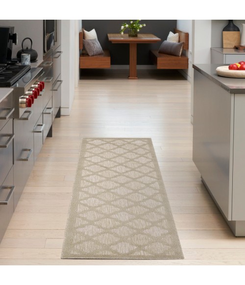 Nourison Home Easy Care Cream NES01 2 ft. X 6 ft. Rectangle Rug