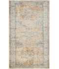 Nourison Astra Machine Washable Beige Blue ASW12 2 ft. 2 in. X 10 ft. Rectangle Rug
