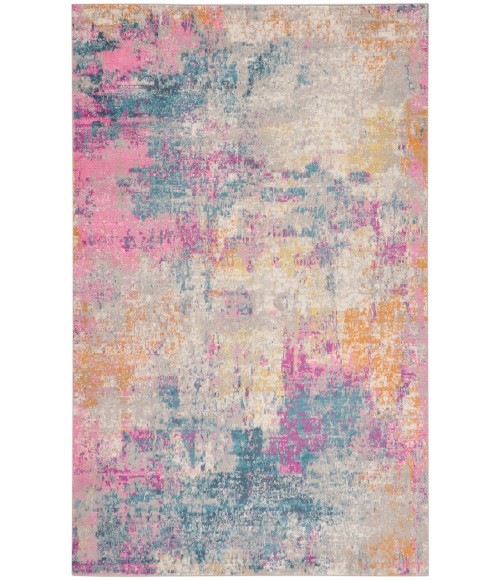 Nourison Passion Ivory Multicolor PSN36 10 ft. Square Rug