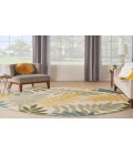 Nourison Aloha Green Multicolor ALH18 5 ft. 3 in. Round Rug