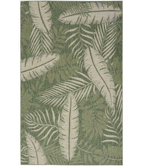 Nourison Garden Oasis Green Ivory GOA02 6 ft. X 9 ft. Rectangle Rug