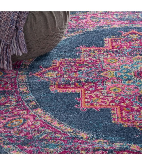 Nourison Passion Round Area Rug PSN03-Blue