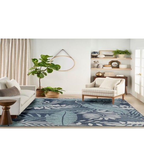 Nourison Garden Oasis Navy GOA02 8 ft. X 10 ft. Rectangle Rug