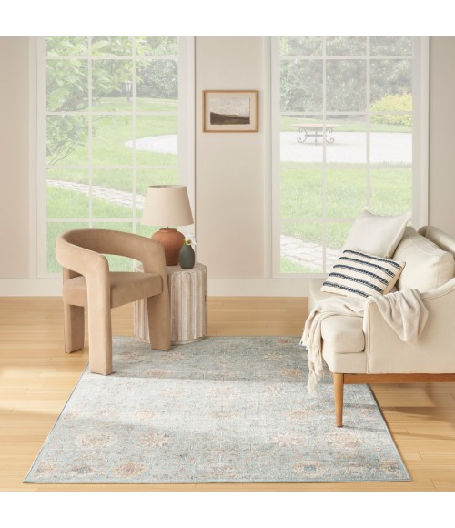 Nourison Home Washable Decor Blue WSD14 5 ft. 3 in. X 7 ft. Rectangle Rug