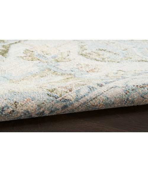 Nourison Astra Machine Washable Blue Green ASW12 7 ft. 10 in. X 10 ft. Rectangle Rug