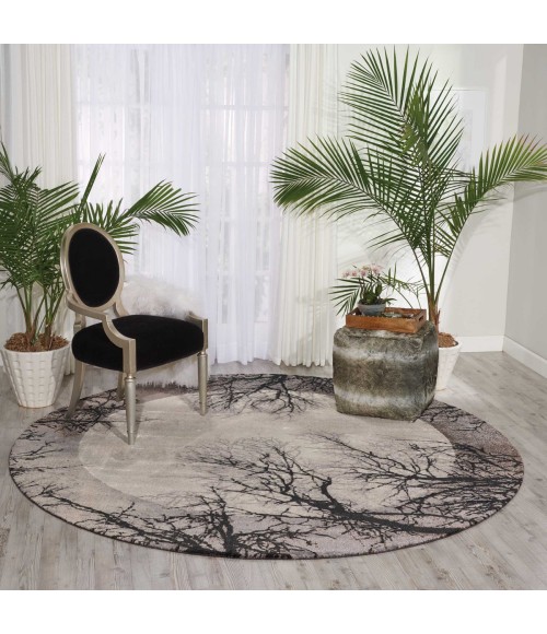 Nourison Twilight Round Area Rug TWI17 Moon 8' Round