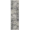 Nourison Quarry 2ft. 2in. x 10ft. Ivory Grey Modern Indoor Rug