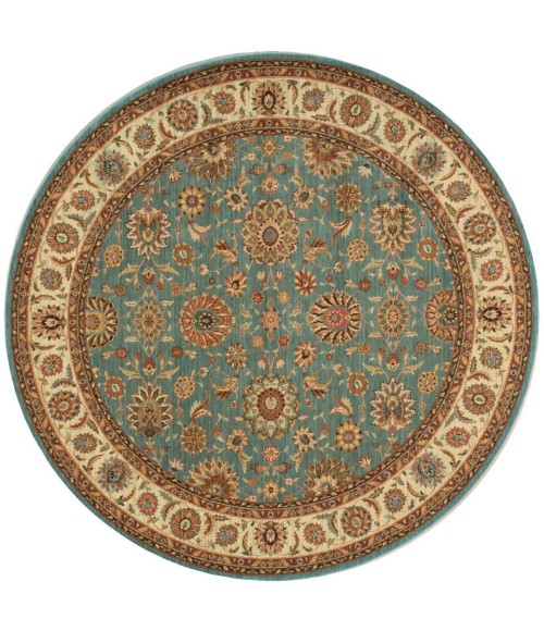 Nourison Living Treasures Round Area Rug LI05-Aqua