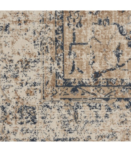 kathy ireland Home Malta Area Rug MAI11-Ivory/Blue