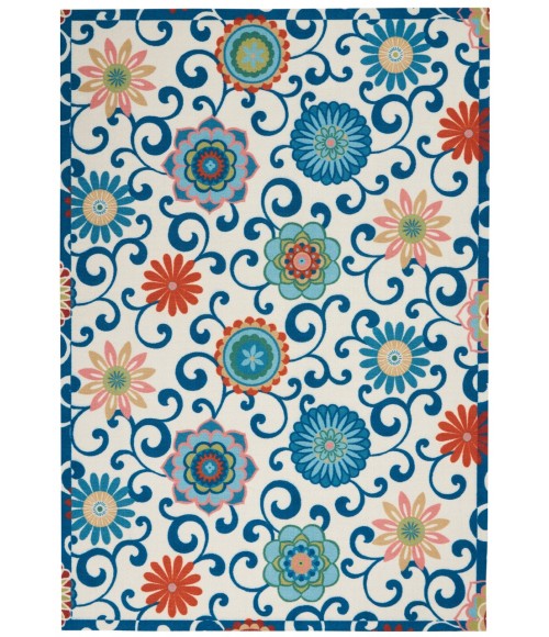 Nourison SUN N' SHADE Area Rug Waverly Sun N' Shade Area Rug SND84-Ivory/Multi