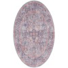 Nicole Curtis Machine Washable Series 1 Blue Multicolor SR104 5 ft. 3 in. Round Rug
