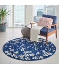 Nourison Tranquil Round Area Rug TRA04-Navy