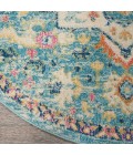 Nourison Passion Round Area Rug PSN25-Ivory/Light Blue