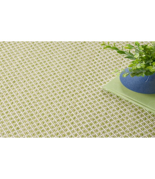 Nourison Courtyard Ivory Green COU01 4 ft. Square Rug