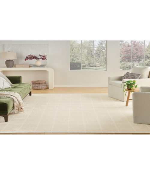 Nourison Serenity Home Ivory Cream SRH05 7 ft. 10 in. X 9 ft. 10 in. Rectangle Rug
