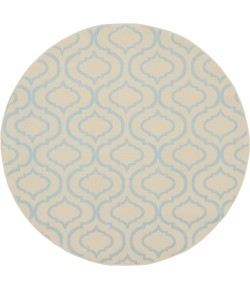 Nourison Jubilant - Jub19 Ivory Blue Area Rug 5 ft. 3 X Round