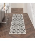 Nourison Home Nourison Essentials Ivory Black NRE04 2 ft. 2 in. X 7 ft. 6 in. Rectangle Rug