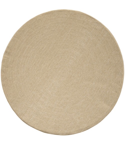 Nourison Tulum Taupe Ivory TLM04 8 ft. X Round Rug