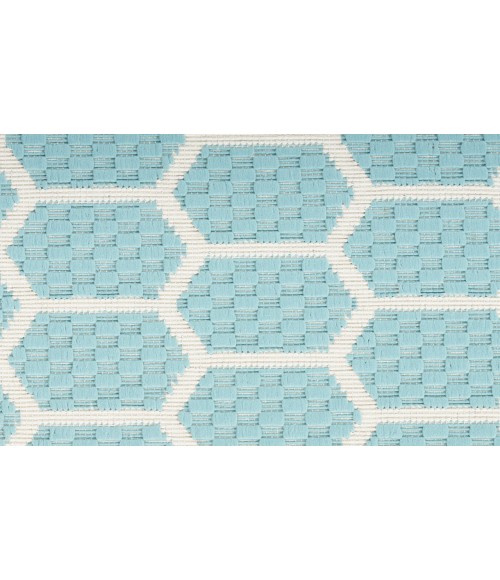 Nourison Reversible Indoor Outdoor Aqua RVB01 8 ft. X 10 ft. Rectangle Rug