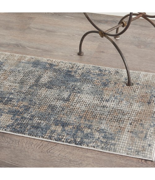 Nourison Quarry Blue Beige QUA02 2 ft. X 4 ft. Rect. Rug