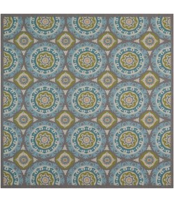 Nourison Wav01/Sun & Shade - Snd16 Jade Area Rug 6 ft. 6 X Square